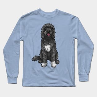 Cute Portuguese Water Dog | Black Long Sleeve T-Shirt